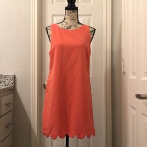 New with Tags Coral Scalloped Dress
